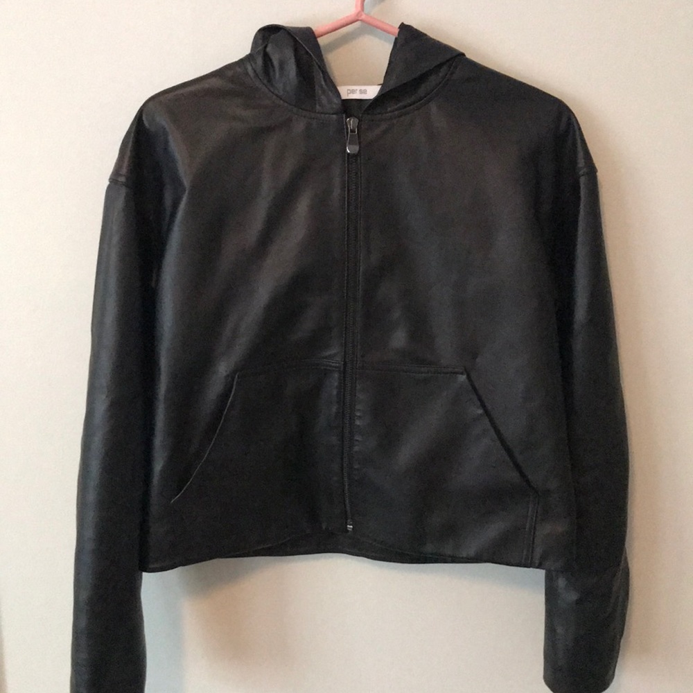 Carlisle hooded Leather Jacket